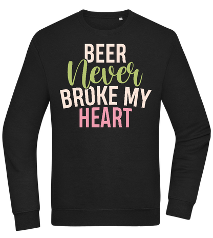 Never Broke My Heart Design - Comfort Essential Unisex Sweater_BLACK_front