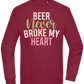 Never Broke My Heart Design - Comfort Essential Unisex Sweater_BORDEAUX_front