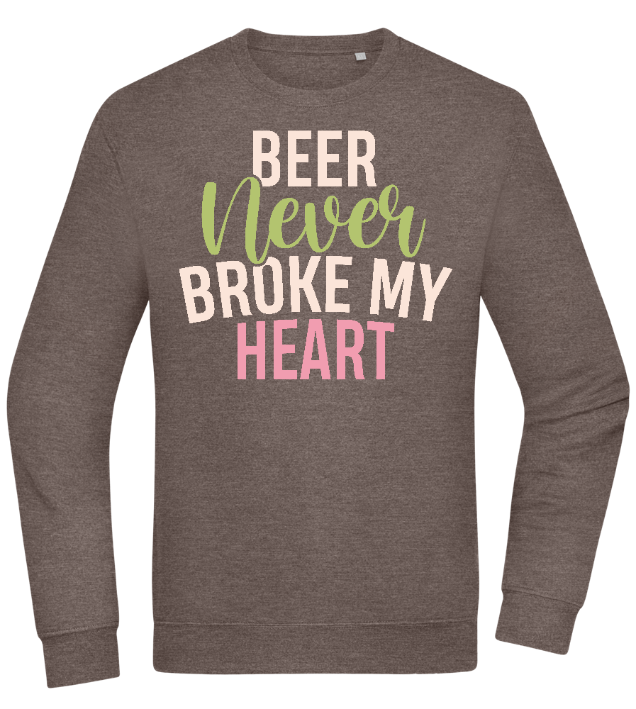 Never Broke My Heart Design - Comfort Essential Unisex Sweater_CHARCOAL CHIN_front