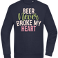 Never Broke My Heart Design - Comfort Essential Unisex Sweater_FRENCH NAVY_front