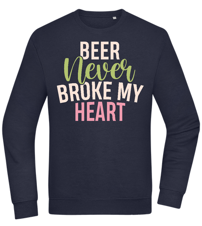 Never Broke My Heart Design - Comfort Essential Unisex Sweater_FRENCH NAVY_front