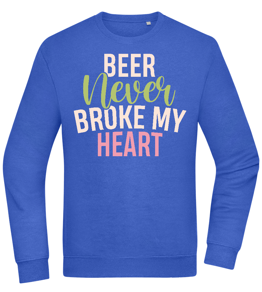 Never Broke My Heart Design - Comfort Essential Unisex Sweater_ROYAL_front