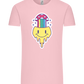 Rainbow Mushroom Smiley Design - Comfort Unisex T-Shirt_CANDY PINK_front