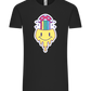 Rainbow Mushroom Smiley Design - Comfort Unisex T-Shirt_DEEP BLACK_front