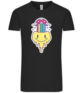 Rainbow Mushroom Smiley Design - Comfort Unisex T-Shirt