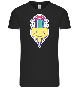 Rainbow Mushroom Smiley Design - Comfort Unisex T-Shirt