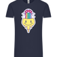 Rainbow Mushroom Smiley Design - Comfort Unisex T-Shirt_FRENCH NAVY_front
