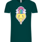 Rainbow Mushroom Smiley Design - Comfort Unisex T-Shirt_GREEN EMPIRE_front