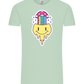 Rainbow Mushroom Smiley Design - Comfort Unisex T-Shirt_ICE GREEN_front