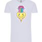 Rainbow Mushroom Smiley Design - Comfort Unisex T-Shirt_LILAK_front