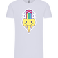 Rainbow Mushroom Smiley Design - Comfort Unisex T-Shirt_LILAK_front