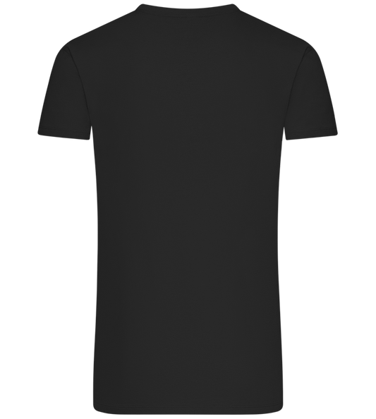 Rainbow Mushroom Smiley Design - Comfort Unisex T-Shirt_DEEP BLACK_back