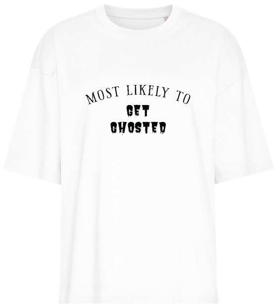 Get Ghosted Halloween Design - Premium women's oversized t-shirt_WHITE_front