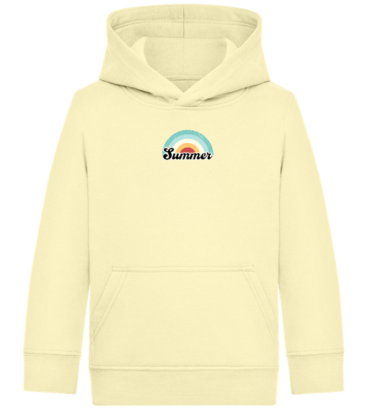 Summer Rainbow Design - Comfort Kids Hoodie_AMARELO CLARO_front