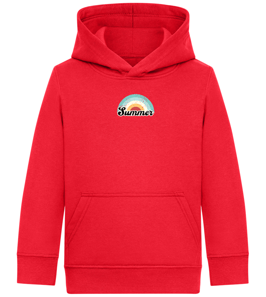 Summer Rainbow Design - Comfort Kids Hoodie_BRIGHT RED_front