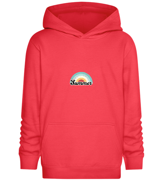 Summer Rainbow Design - Comfort Kids Hoodie_BRIGHT RED_front