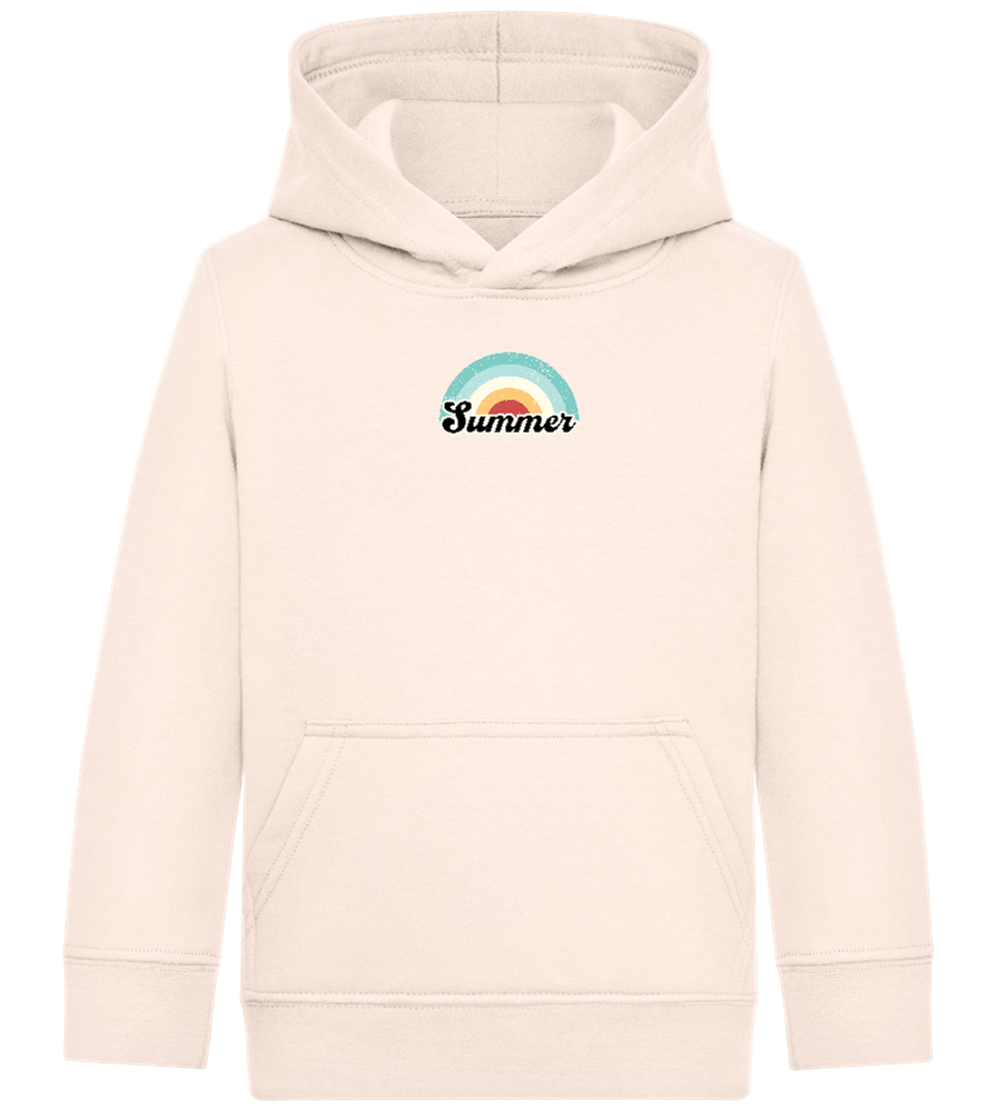 Summer Rainbow Design - Comfort Kids Hoodie_LIGHT PEACH ROSE_front