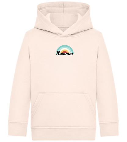 Summer Rainbow Design - Comfort Kids Hoodie_LIGHT PEACH ROSE_front