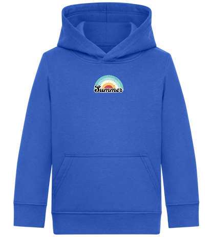 Summer Rainbow Design - Comfort Kids Hoodie_ROYAL_front