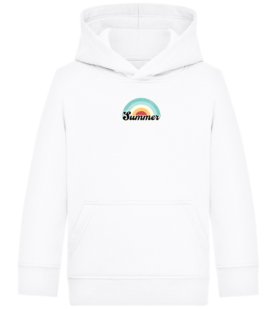 Summer Rainbow Design - Comfort Kids Hoodie_WHITE_front