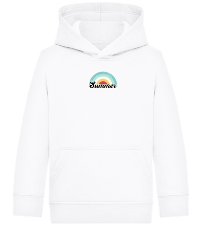 Summer Rainbow Design - Comfort Kids Hoodie_WHITE_front