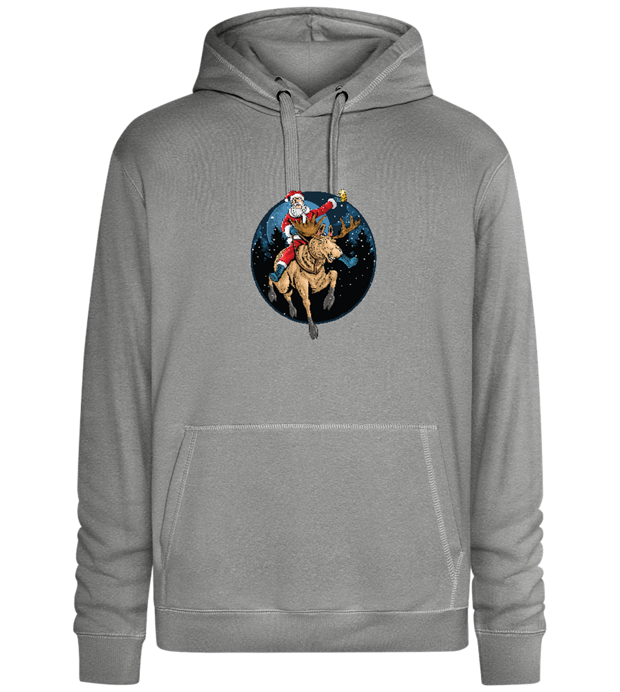 Santa Joyride Design - Premium unisex hoodie_ORION GREY II_front