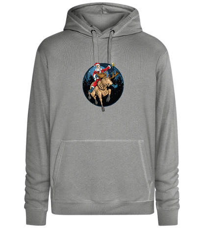 Santa Joyride Design - Premium unisex hoodie_ORION GREY II_front