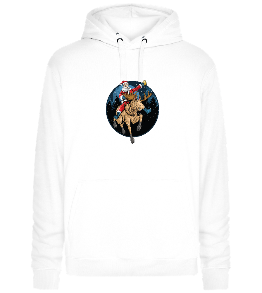 Santa Joyride Design - Premium unisex hoodie_WHITE_front