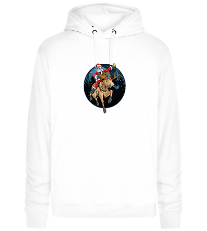 Santa Joyride Design - Premium unisex hoodie_WHITE_front