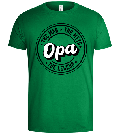 Opa Symbool Design - Basic men's t-shirt_MEADOW GREEN_front