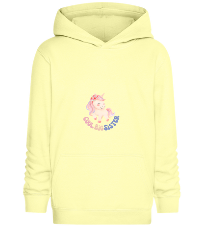 Cool Big Sister Unicorn Pastel Design - Comfort Kids Hoodie_AMARELO CLARO_front