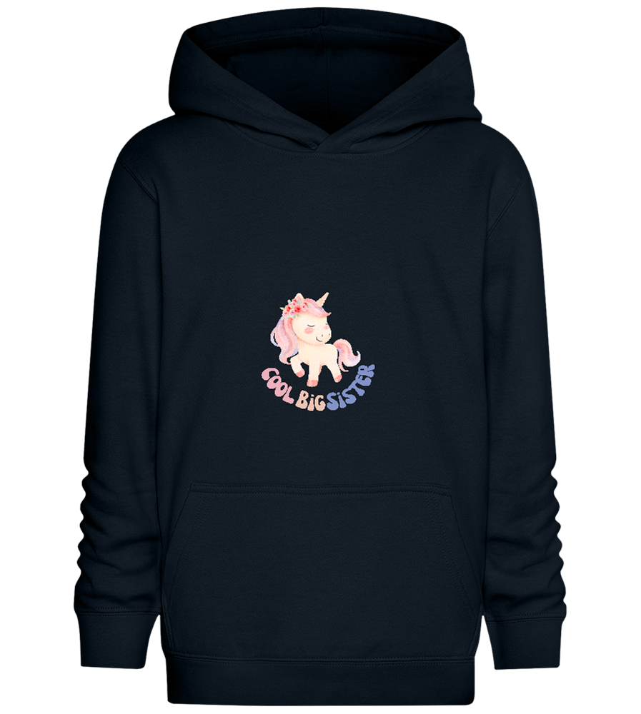 Cool Big Sister Unicorn Pastel Design - Comfort Kids Hoodie_BLACK_front