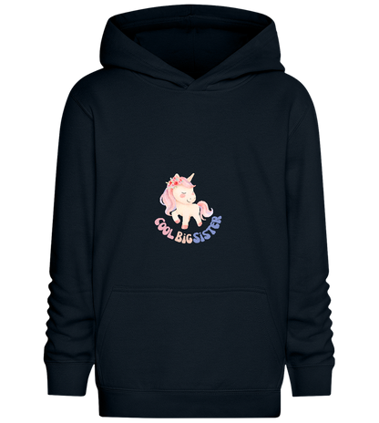 Cool Big Sister Unicorn Pastel Design - Comfort Kids Hoodie_BLACK_front