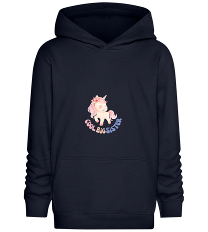 Cool Big Sister Unicorn Pastel Design - Comfort Kids Hoodie_FRENCH NAVY_front