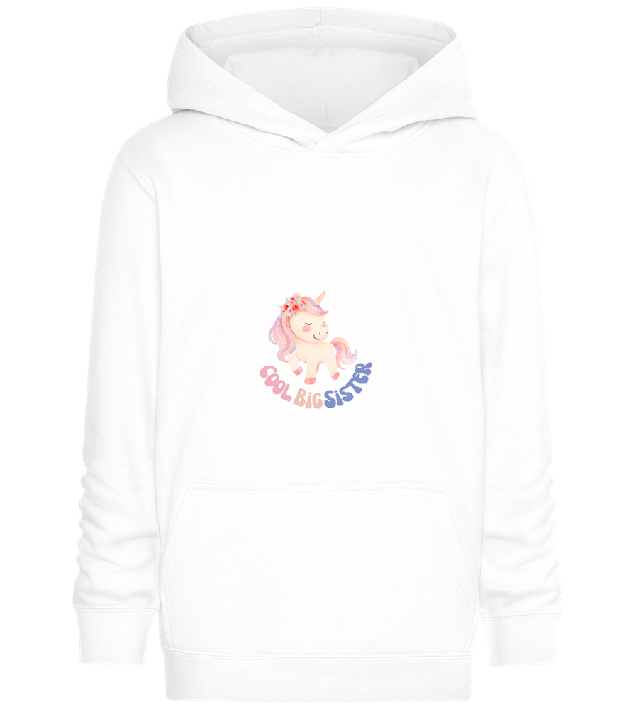 Cool Big Sister Unicorn Pastel Design - Comfort Kids Hoodie_WHITE_front