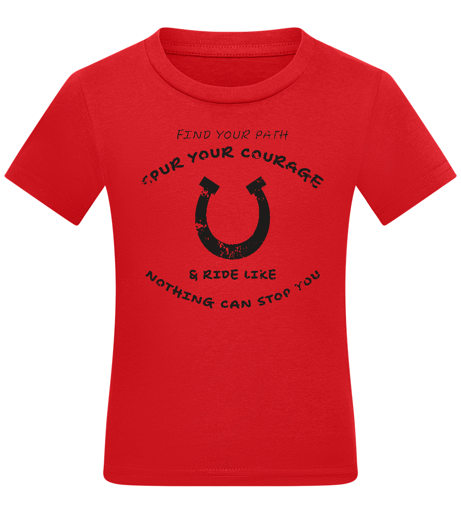 Spur Your Courage Design - Comfort kids fitted t-shirt_RED_front