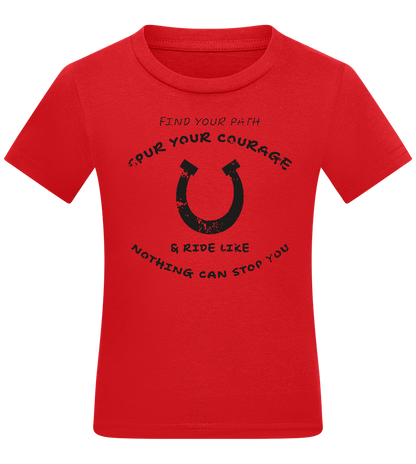 Spur Your Courage Design - Comfort kids fitted t-shirt_RED_front