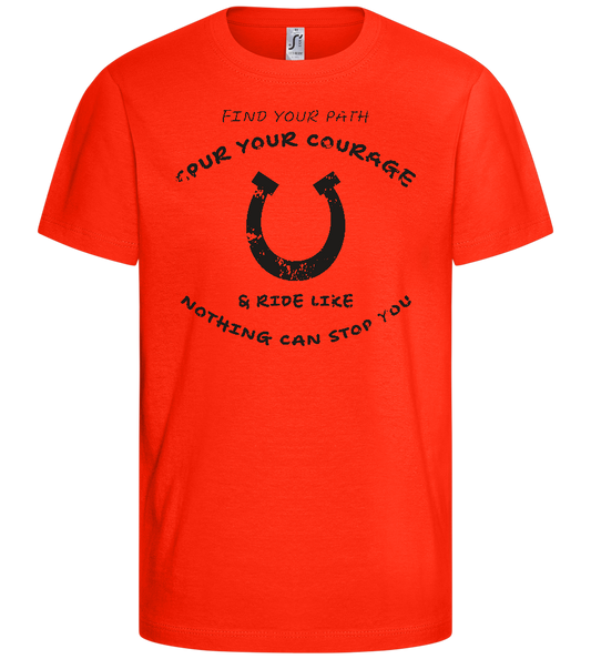 Spur Your Courage Design - Comfort kids fitted t-shirt_RED_front