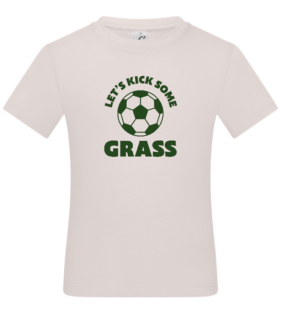 Let's Kick Some Grass Design - Basic kids t-shirt_LIGHT PINK_front