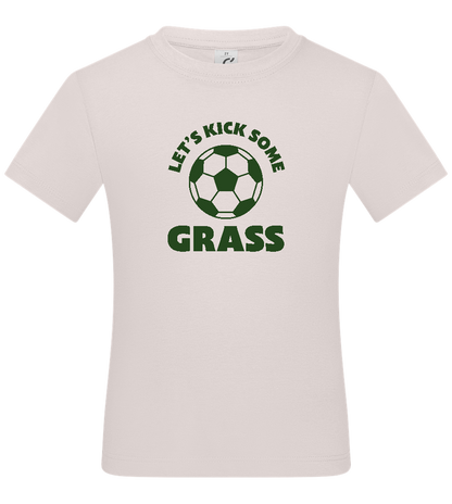 Let's Kick Some Grass Design - Basic kids t-shirt_LIGHT PINK_front