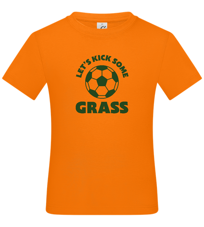 Let's Kick Some Grass Design - Basic kids t-shirt_ORANGE_front