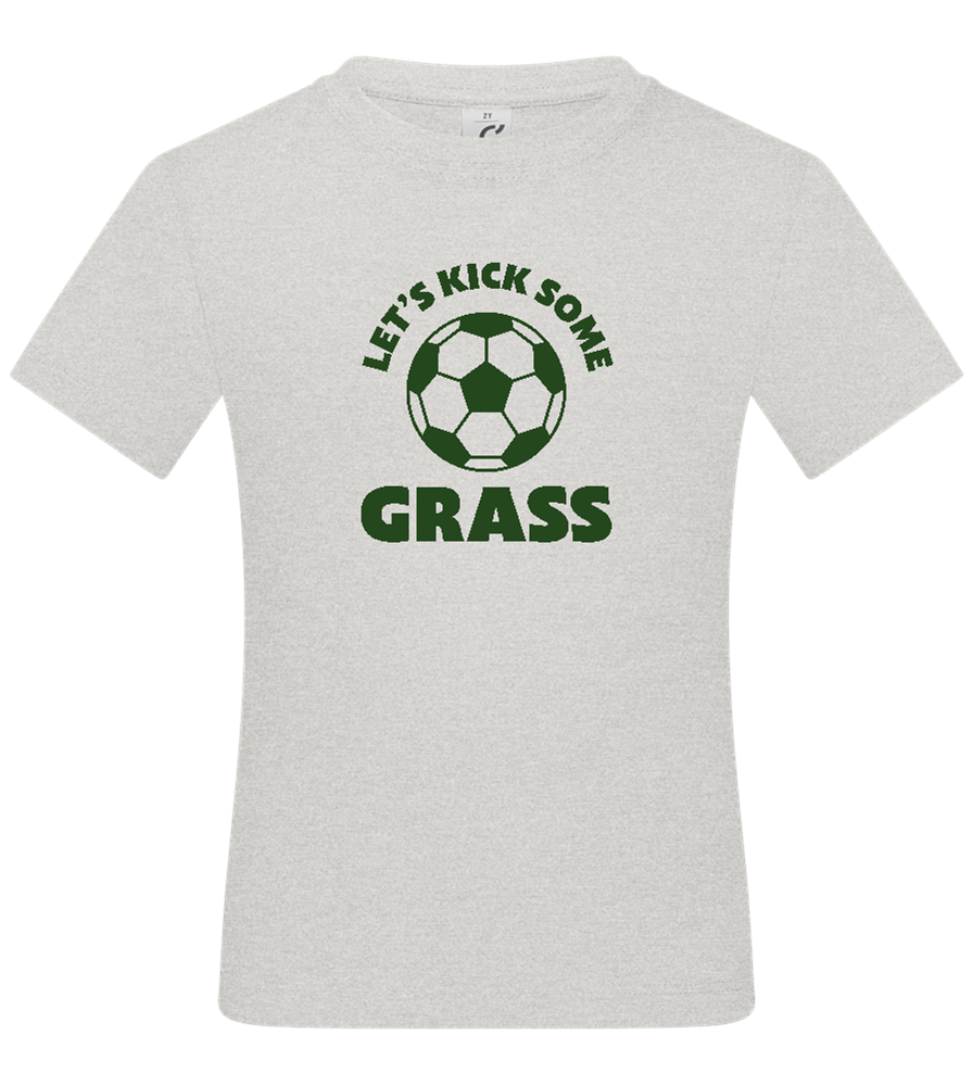 Let's Kick Some Grass Design - Basic kids t-shirt_VIBRANT WHITE_front