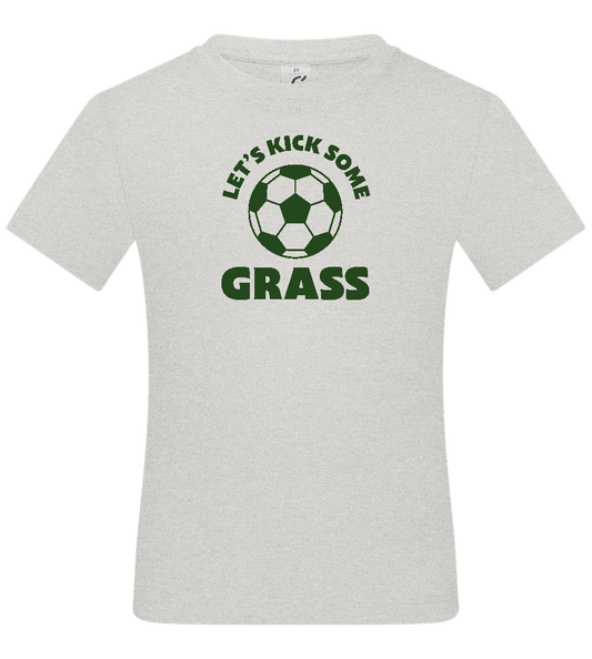 Let's Kick Some Grass Design - Basic kids t-shirt_VIBRANT WHITE_front