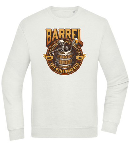 Save Water Drink Beer Barrel Design - Comfort Essential Unisex Sweater_CREAMY GREEN_front