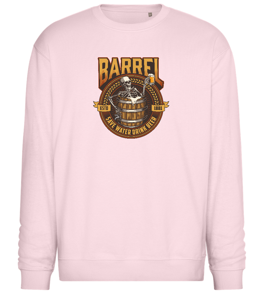 Save Water Drink Beer Barrel Design - Comfort Essential Unisex Sweater_LIGHT PEACH ROSE_front