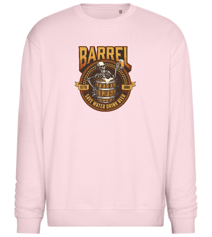 Save Water Drink Beer Barrel Design - Comfort Essential Unisex Sweater_LIGHT PEACH ROSE_front