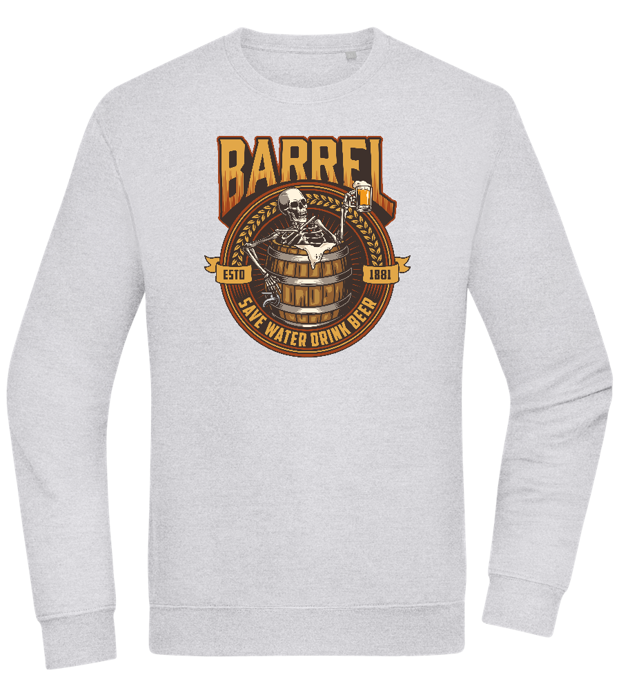 Save Water Drink Beer Barrel Design - Comfort Essential Unisex Sweater_ORION GREY II_front