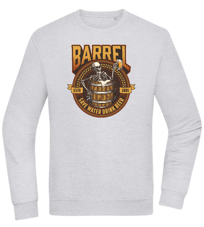 Save Water Drink Beer Barrel Design - Comfort Essential Unisex Sweater_ORION GREY II_front