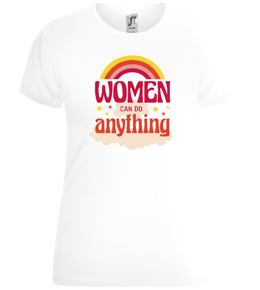 Women Can Do Anything Design - Comfort women's t-shirt_WHITE_front