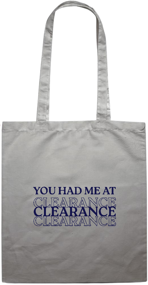 Clearance Design - Essential colored event tote bag_GREY_front